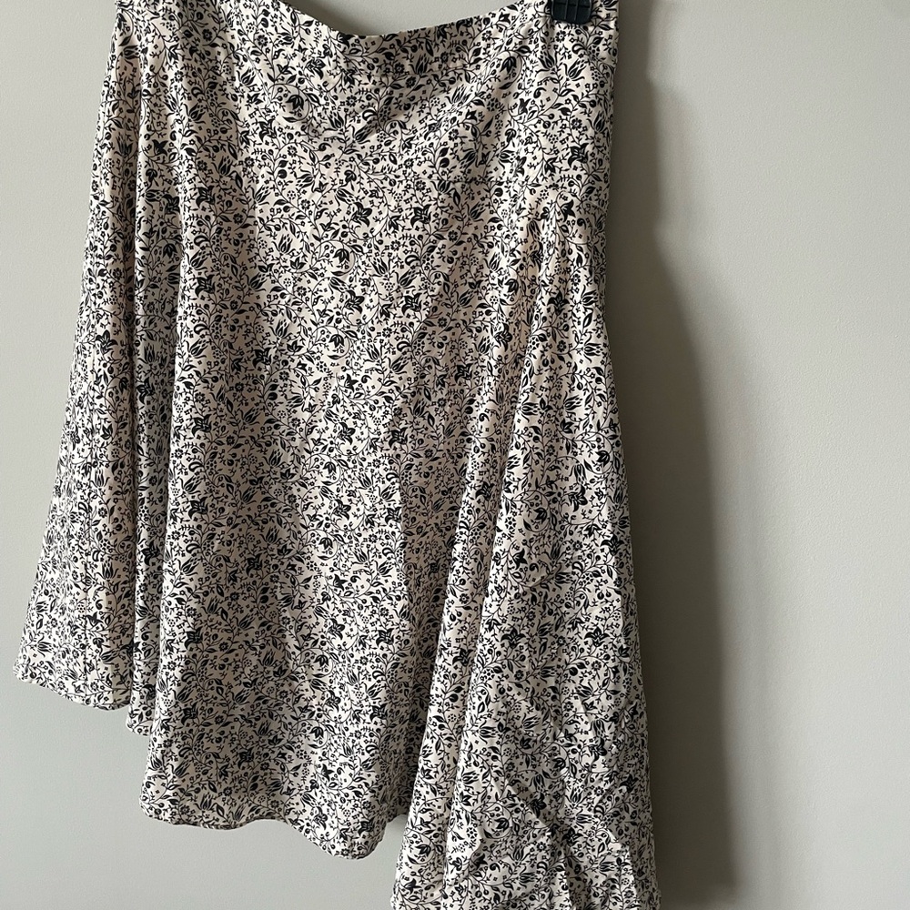 Floral Black and White Women's Skirt